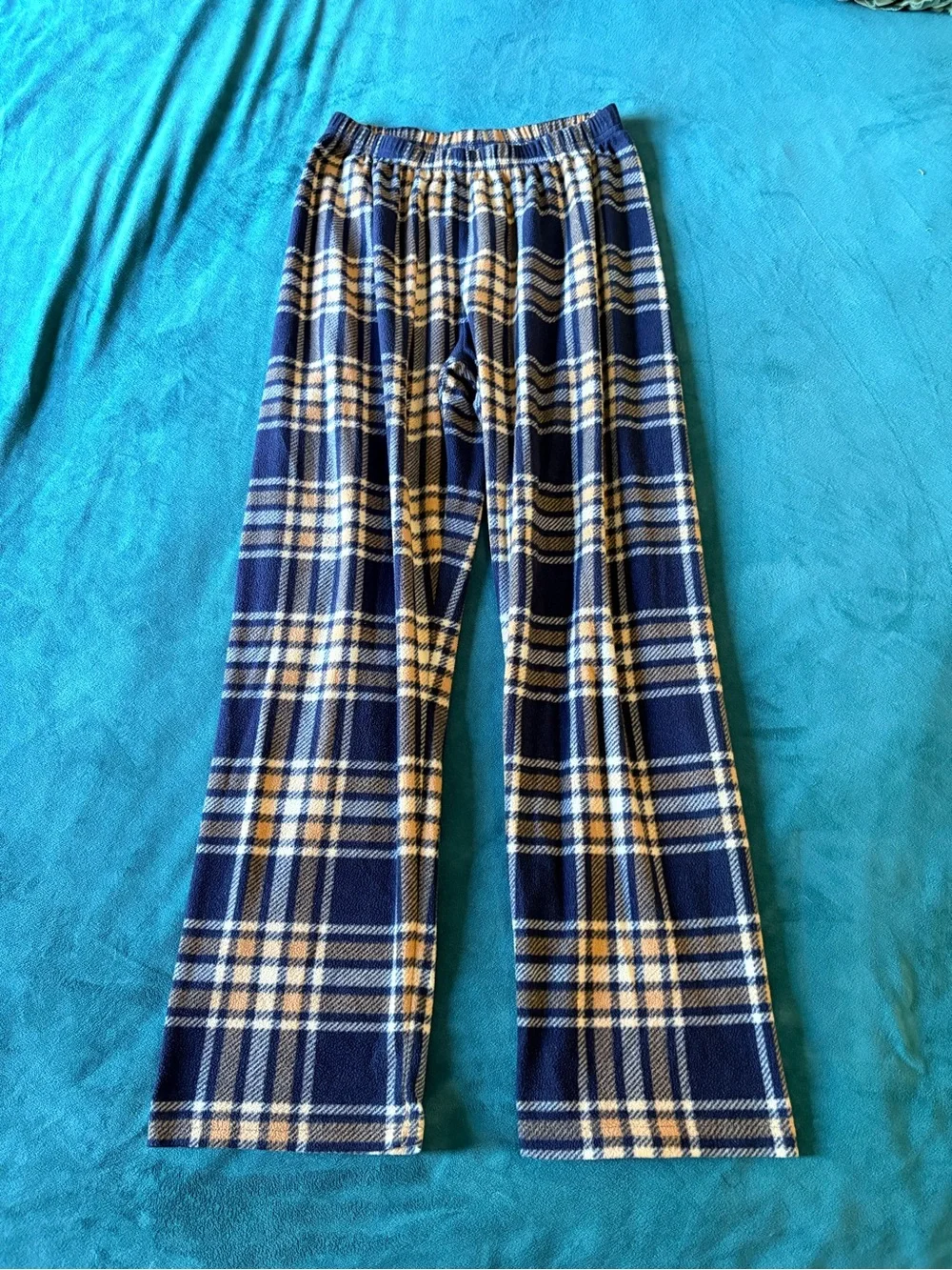 The Children's Place Navy and White Plaid Pajama Pants